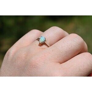 Opal ring, pear opal ring, natural opal, alternative engagement ring, jewelry fo